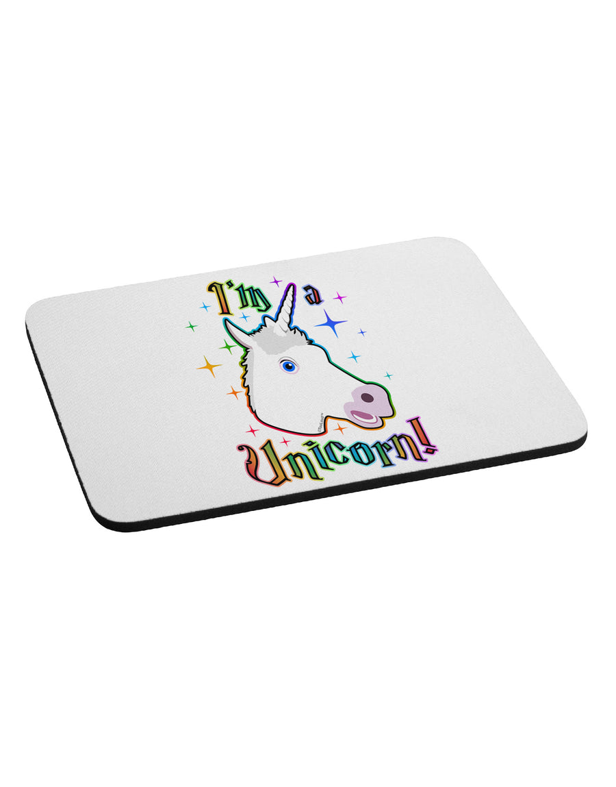 I'm a Unicorn Mousepad-TooLoud-White-Davson Sales