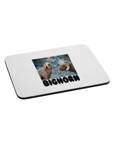 TooLoud Two Bighorn Rams Text Mousepad-TooLoud-White-Davson Sales