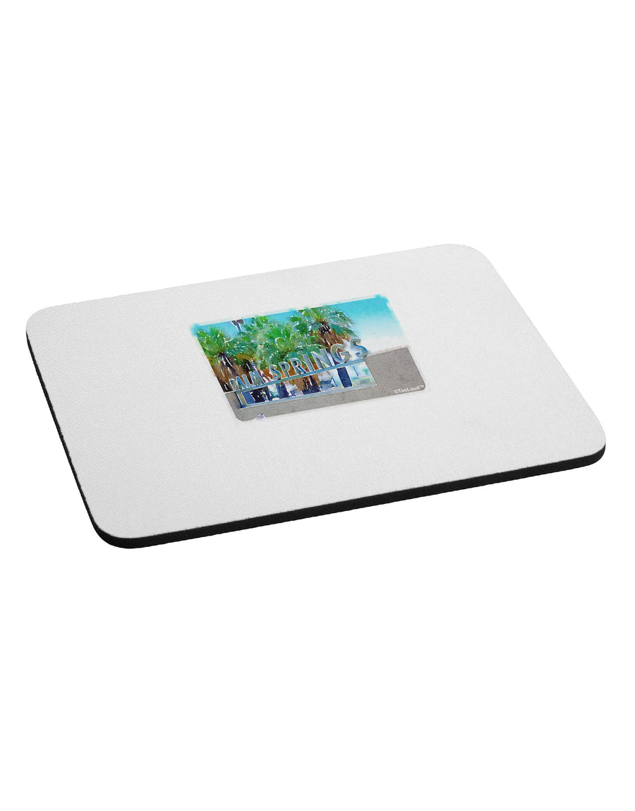 Palm Springs Watercolor Mousepad-TooLoud-White-Davson Sales