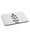 Keep Calm and Read On Mousepad-TooLoud-White-Davson Sales