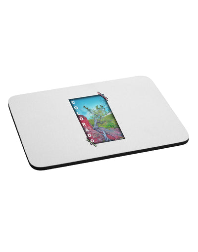 CO Cliffside Tree Text Mousepad-TooLoud-White-Davson Sales