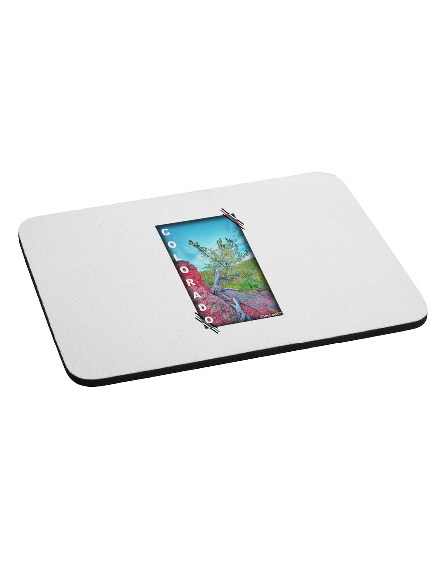 CO Cliffside Tree Text Mousepad-TooLoud-White-Davson Sales