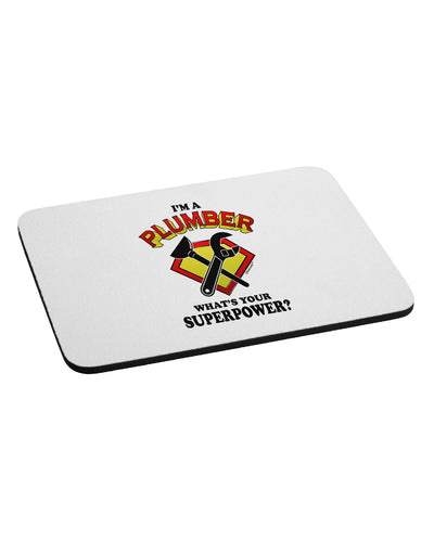 Plumber - Superpower Mousepad-TooLoud-White-Davson Sales