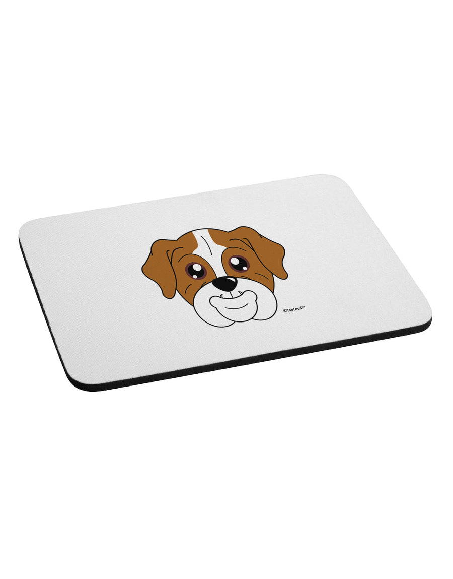 Cute Bulldog - Red Mousepad by TooLoud-TooLoud-White-Davson Sales