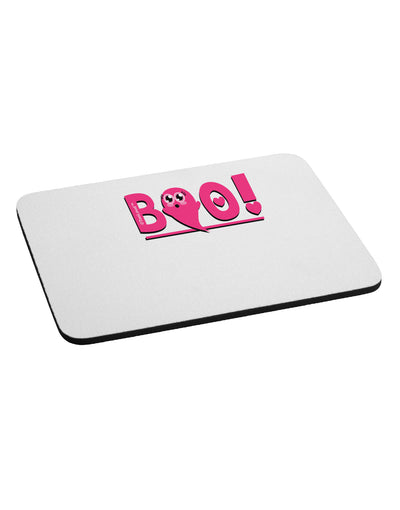 Cute Boo Text Pink Mousepad-TooLoud-White-Davson Sales