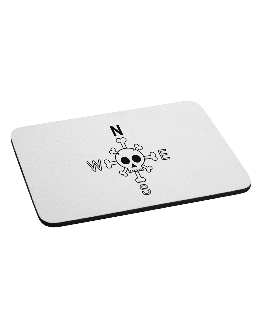 Compass Rose - Skull and Crossbones Mousepad-TooLoud-White-Davson Sales