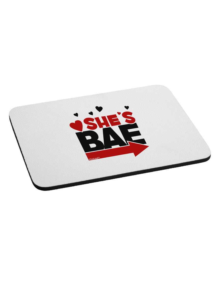 She's BAE - Right Arrow Mousepad-TooLoud-White-Davson Sales