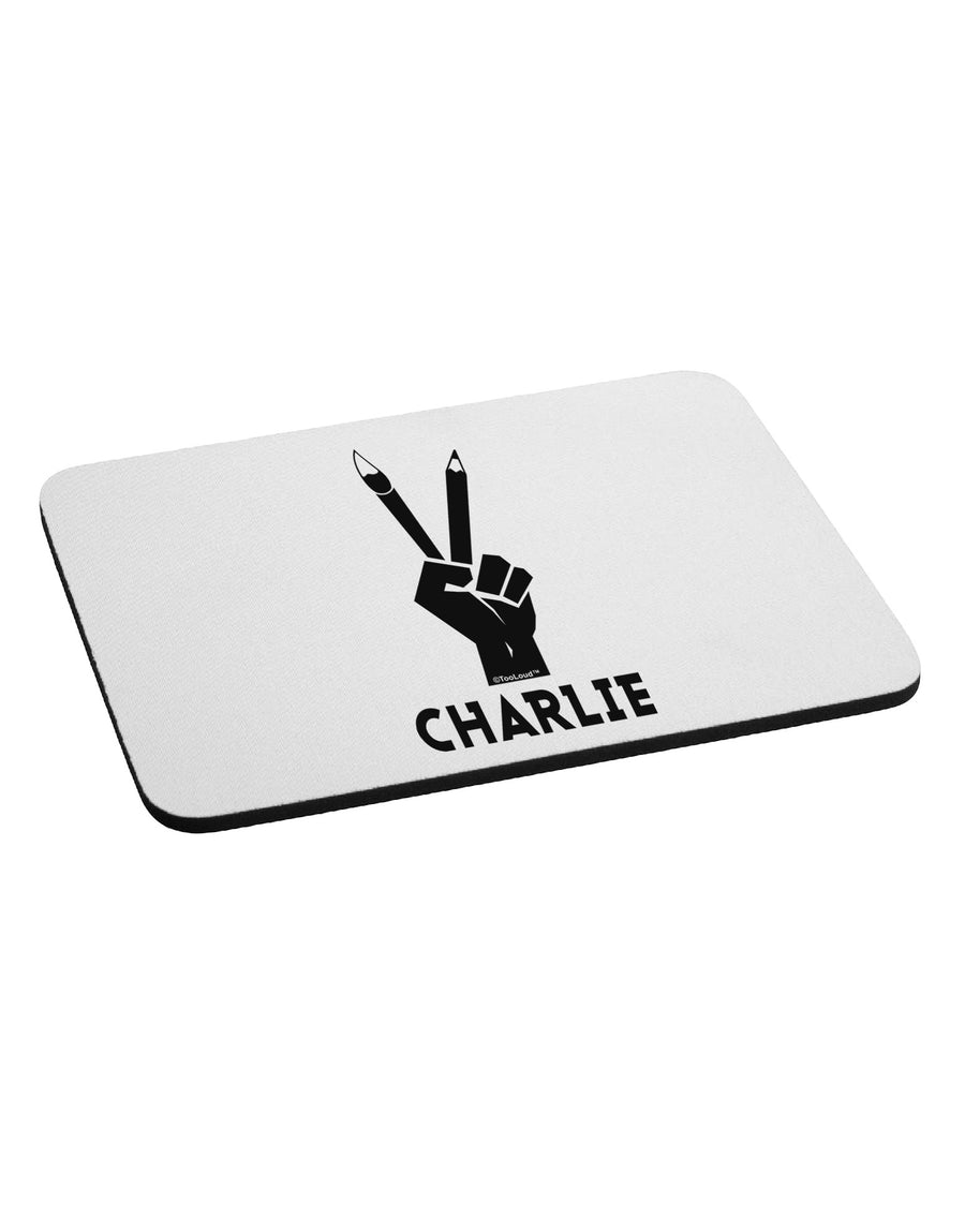 Hand Peace Sign - Charlie Design Mousepad by TooLoud-TooLoud-White-Davson Sales