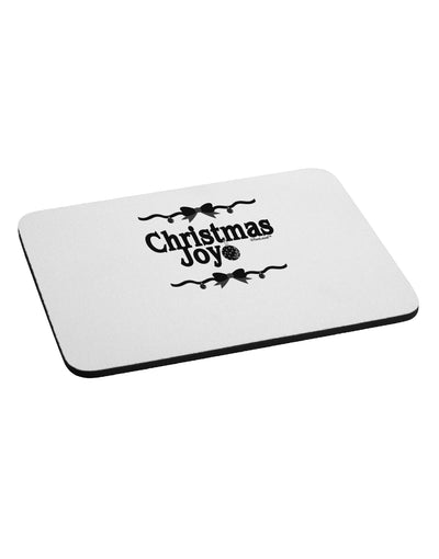 Christmas Joy BnW Mousepad-TooLoud-White-Davson Sales