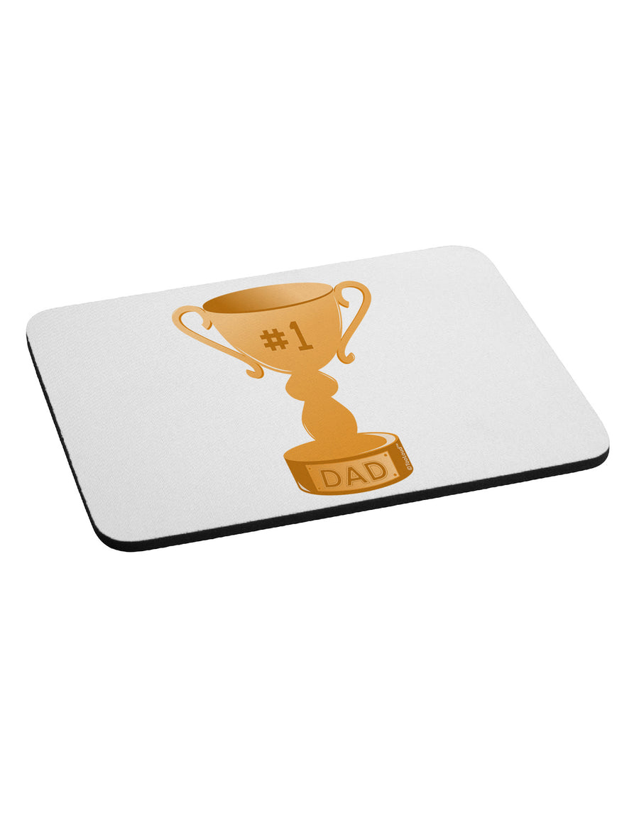 Number One Dad Trophy Mousepad-TooLoud-White-Davson Sales