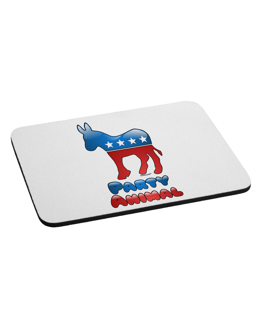 Democrat Party Animal Mousepad-TooLoud-White-Davson Sales