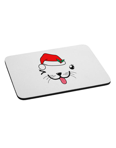 Kyu-T Face Puppina Santa Girl Dog Mousepad-TooLoud-White-Davson Sales