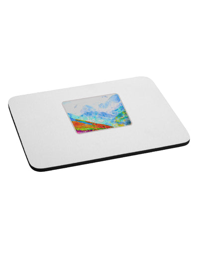 CO Fog Mountains Watercolor Mousepad-TooLoud-White-Davson Sales