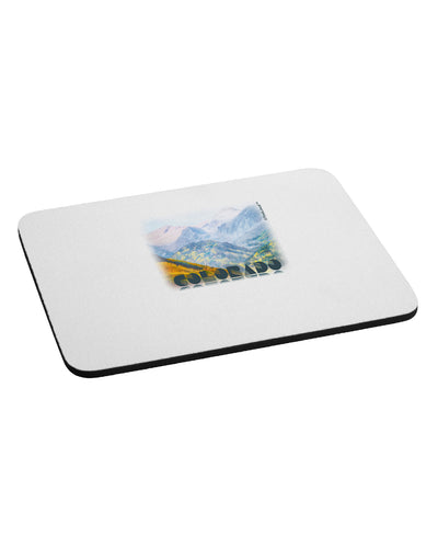 CO Fog Mountains Text Mousepad-TooLoud-White-Davson Sales