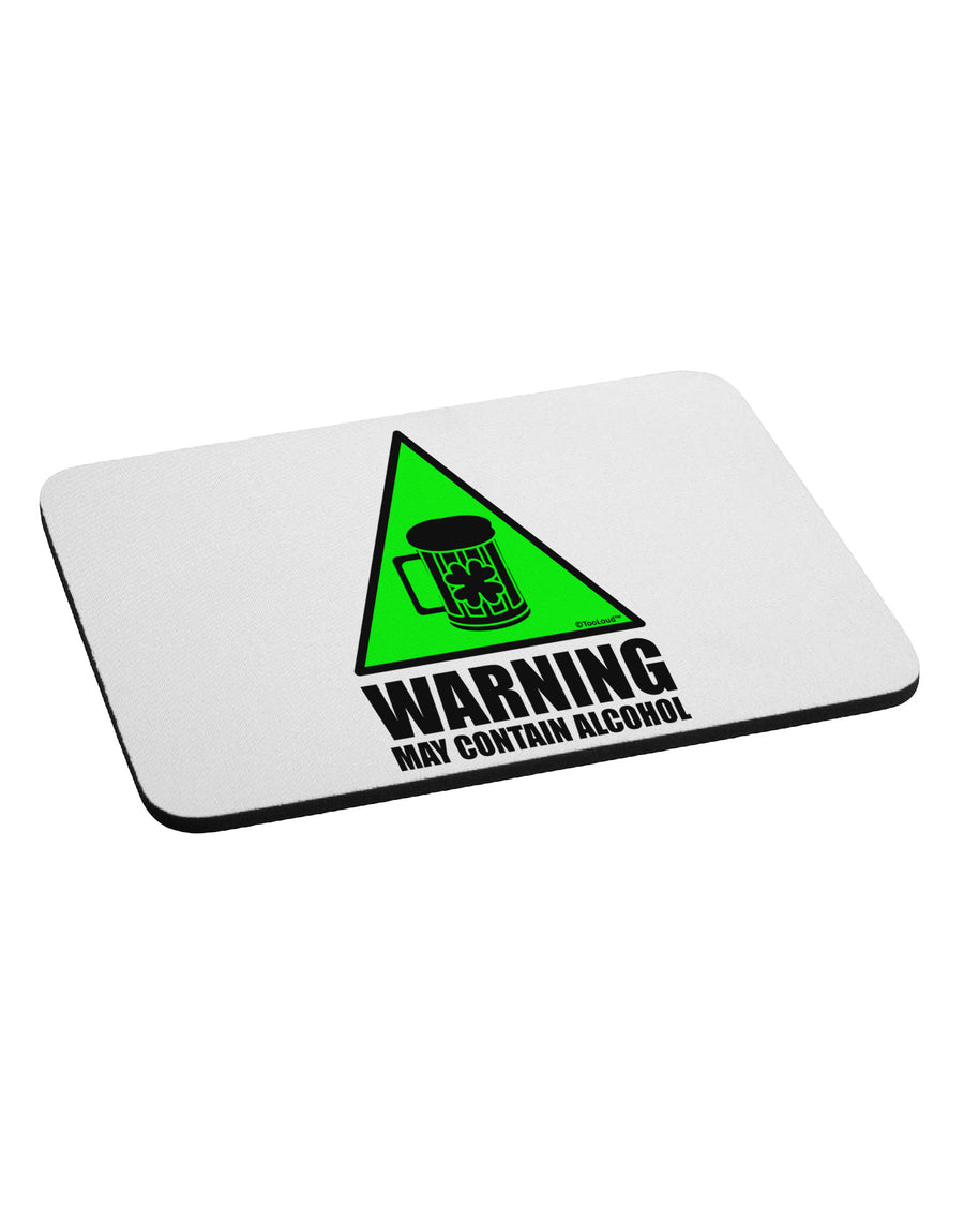 Warning May Contain Alcohol Mousepad by TooLoud-TooLoud-White-Davson Sales