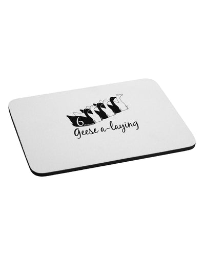 Six Geese A laying Text Mousepad-TooLoud-White-Davson Sales