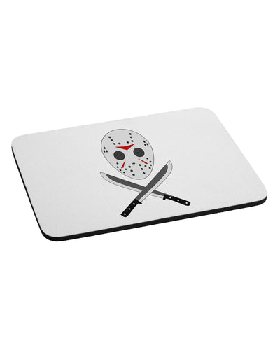 Scary Mask With Machete - Halloween Mousepad-TooLoud-White-Davson Sales