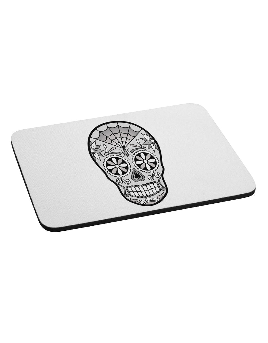 Version 10 Grayscale Day of the Dead Calavera Mousepad-TooLoud-White-Davson Sales