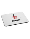 I Heart Zombies - Bio Hazard Heart Mousepad-TooLoud-White-Davson Sales