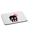 Retro 8-Bit Skull with Pink Bow Mousepad-TooLoud-White-Davson Sales