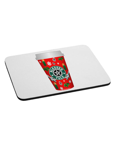 Blessed Yule Red Coffee Cup Mousepad by TooLoud-TooLoud-White-Davson Sales