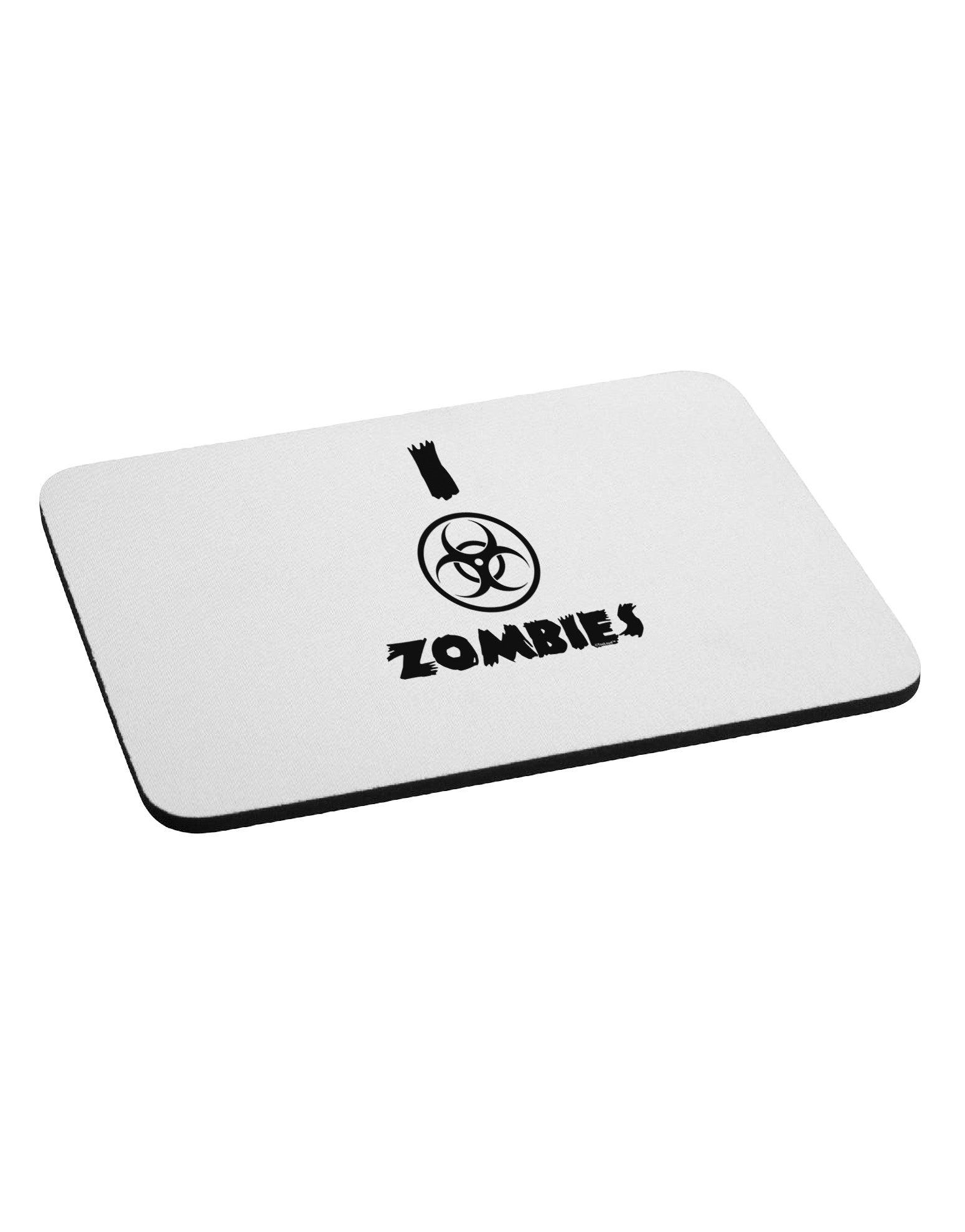I Biohazard Zombies - Apocalypse Mousepad-TooLoud-White-Davson Sales