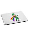 Puking Rainbow Leprechaun Mousepad-TooLoud-White-Davson Sales