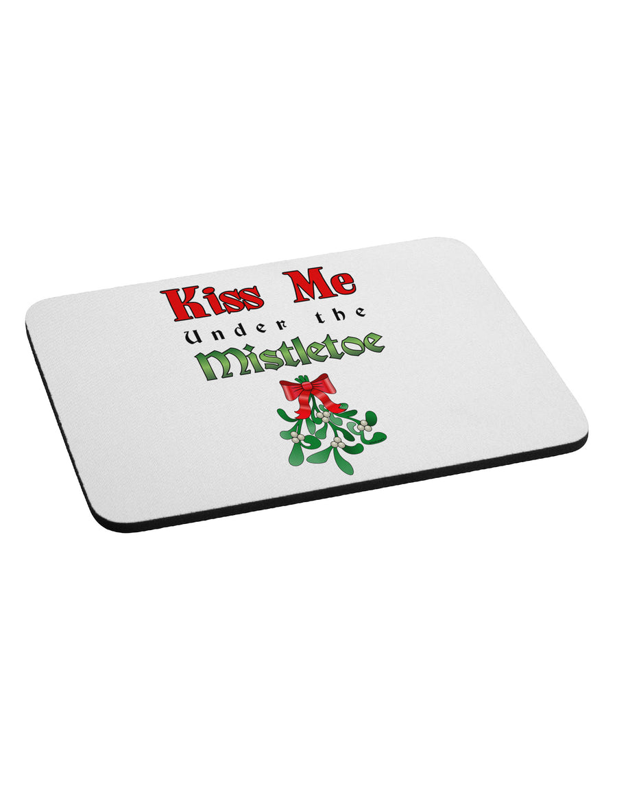 Kiss Me Under the Mistletoe Christmas Mousepad-TooLoud-White-Davson Sales