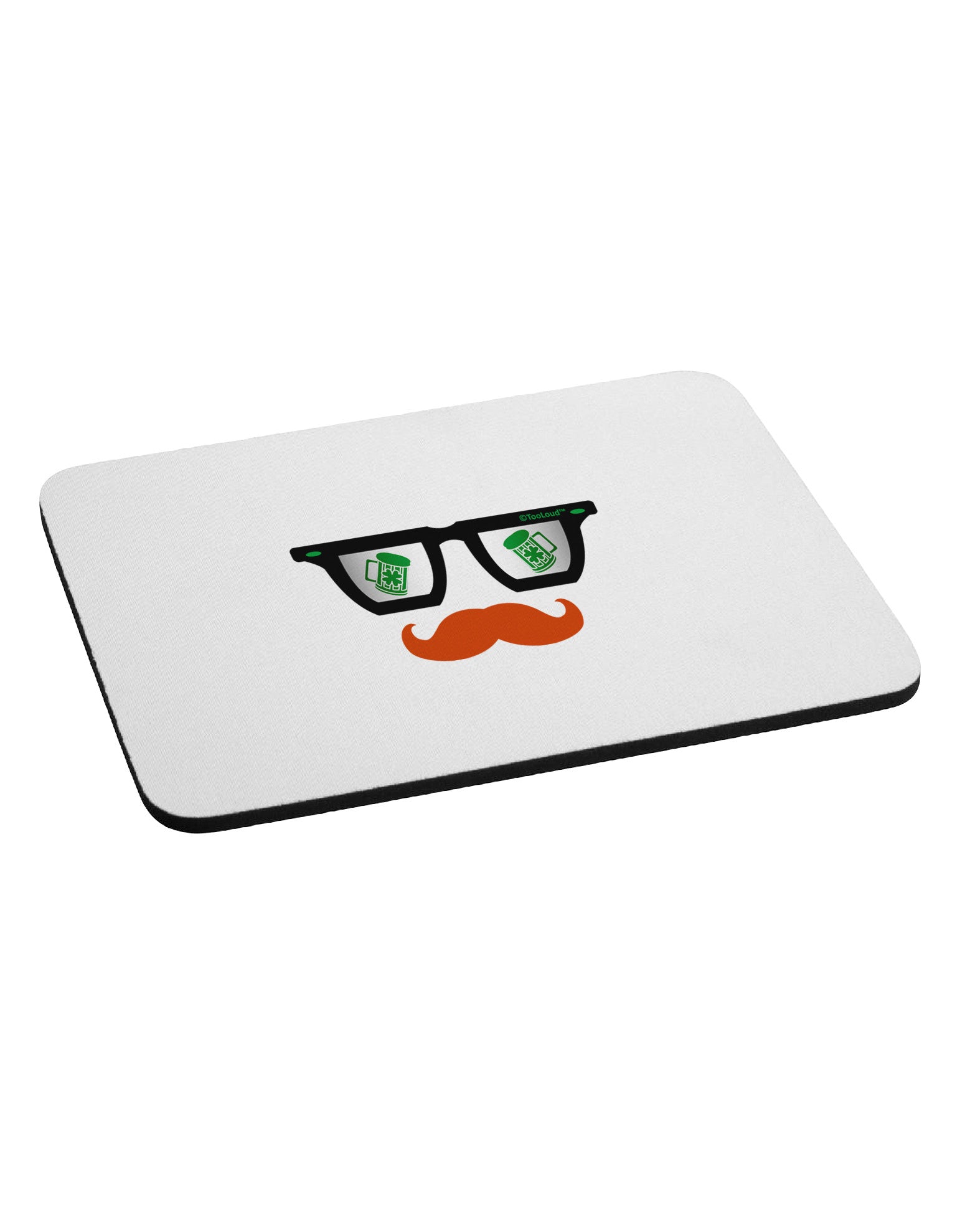 St. Patrick's Day Beer Glasses Design Mousepad by TooLoud-TooLoud-White-Davson Sales