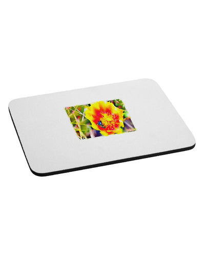 Bee Cactus Watercolor Mousepad-TooLoud-White-Davson Sales