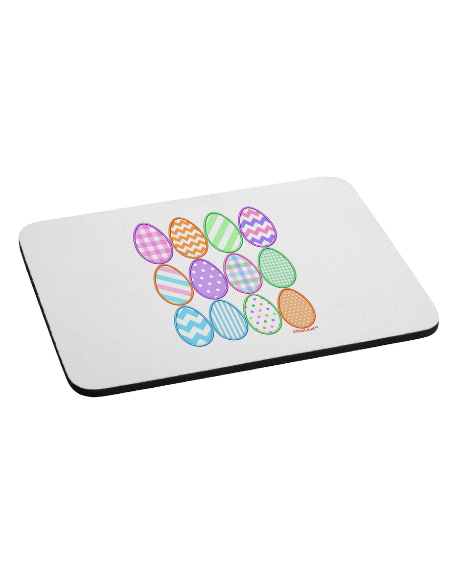 Cute Faux Applique Easter Eggs Mousepad-TooLoud-White-Davson Sales