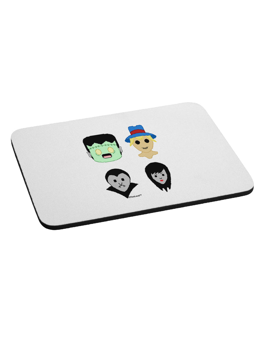 Cute Pixel Monsters Mousepad-TooLoud-White-Davson Sales