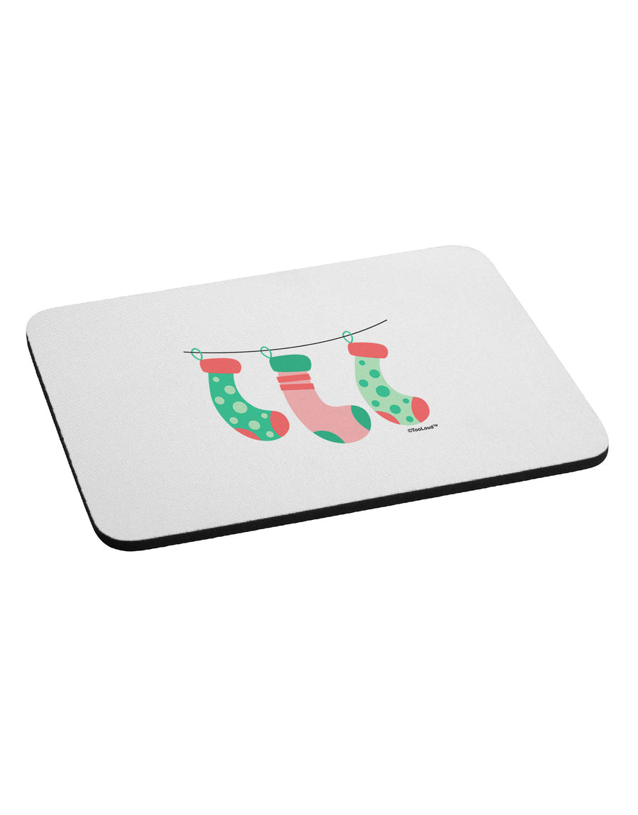 Cute Hanging Christmas Stockings Mousepad by TooLoud-TooLoud-White-Davson Sales