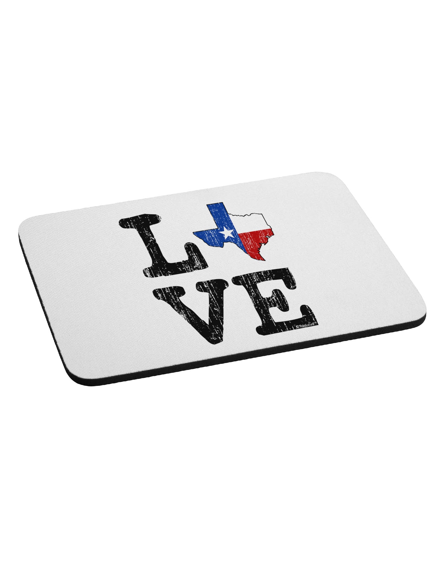 Texas Love Distressed Design Mousepad by TooLoud-TooLoud-White-Davson Sales