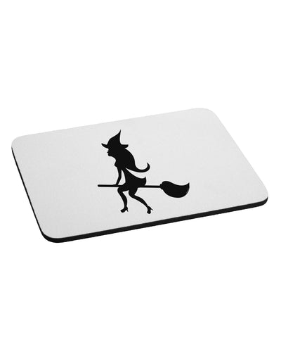 Cute Witch on Broom Silhouette Halloween Mousepad-TooLoud-White-Davson Sales