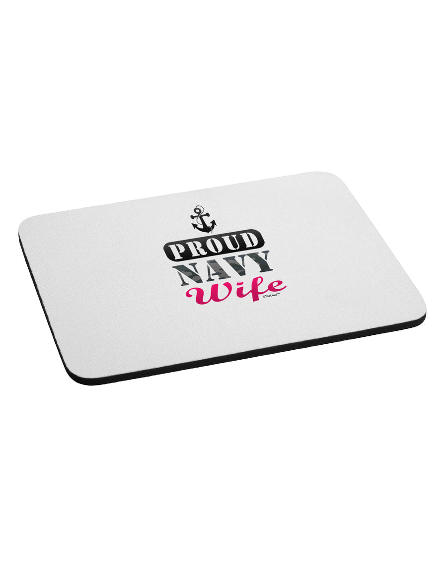 Proud Navy Wife Mousepad-TooLoud-White-Davson Sales