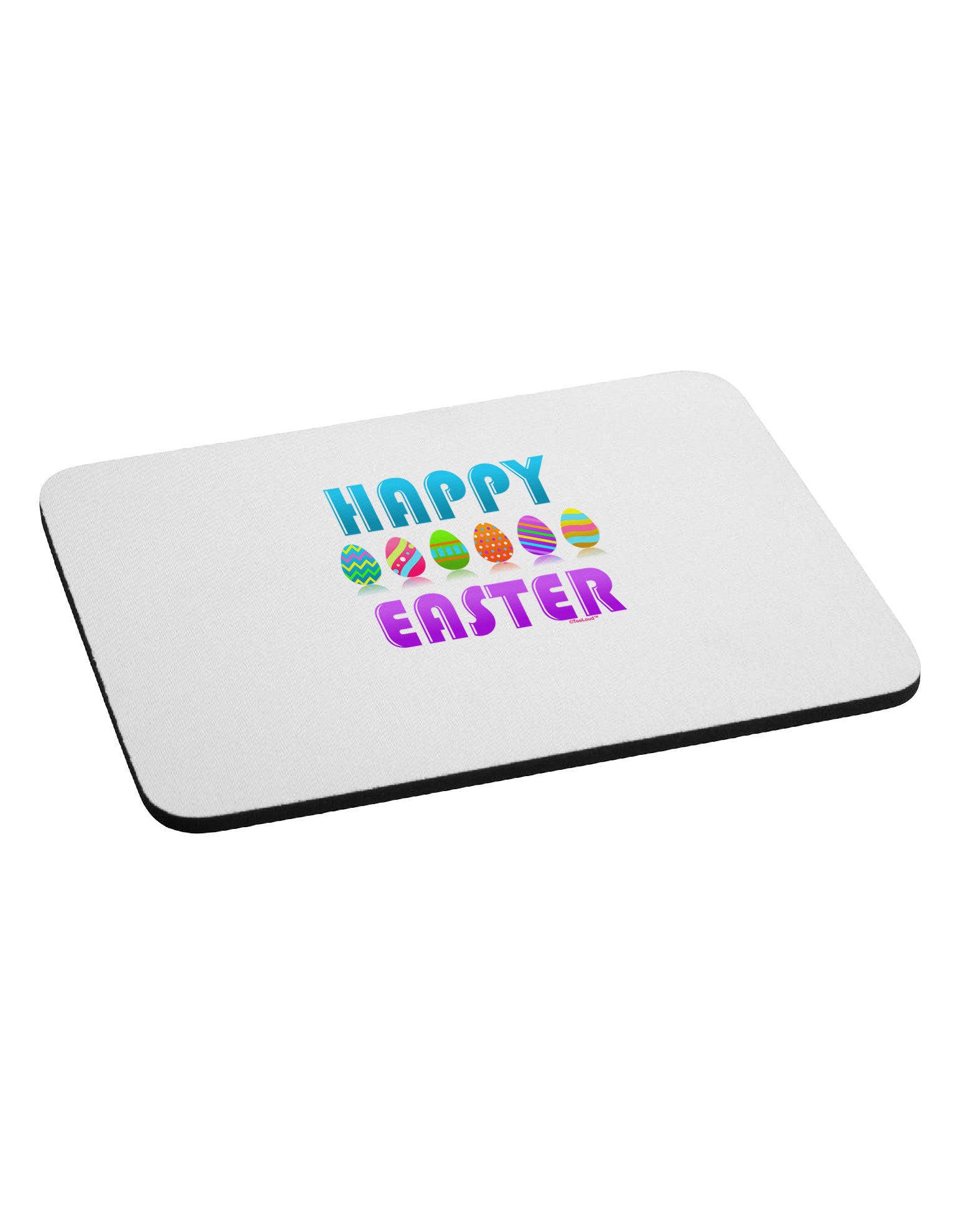 Happy Easter Decorated Eggs Mousepad-TooLoud-White-Davson Sales