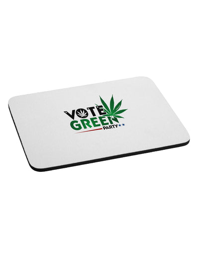 Vote Green Party - Marijuana Mousepad-TooLoud-White-Davson Sales