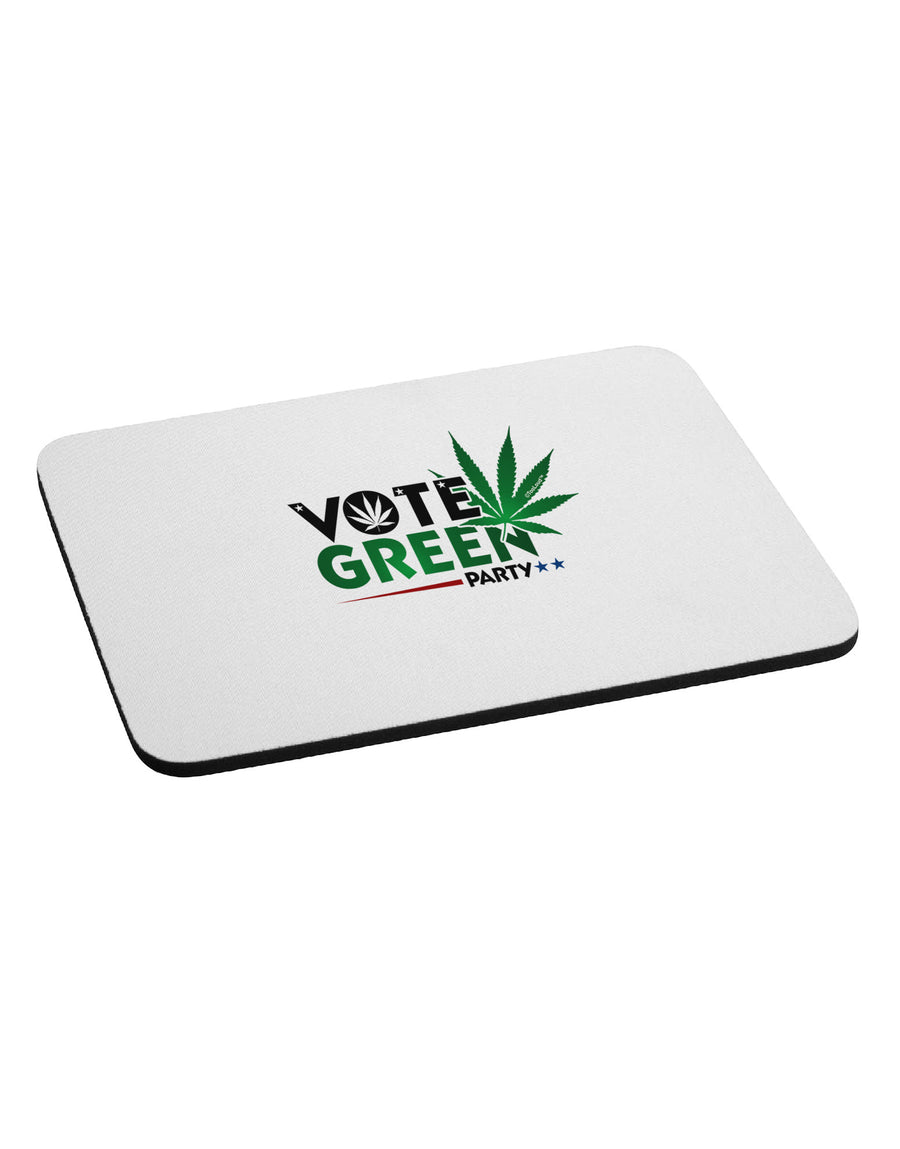 Vote Green Party - Marijuana Mousepad-TooLoud-White-Davson Sales