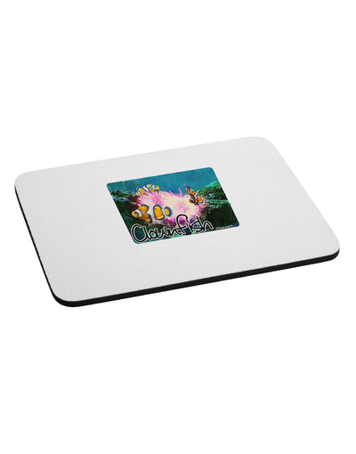 Clownfish Watercolor Text Mousepad-TooLoud-White-Davson Sales