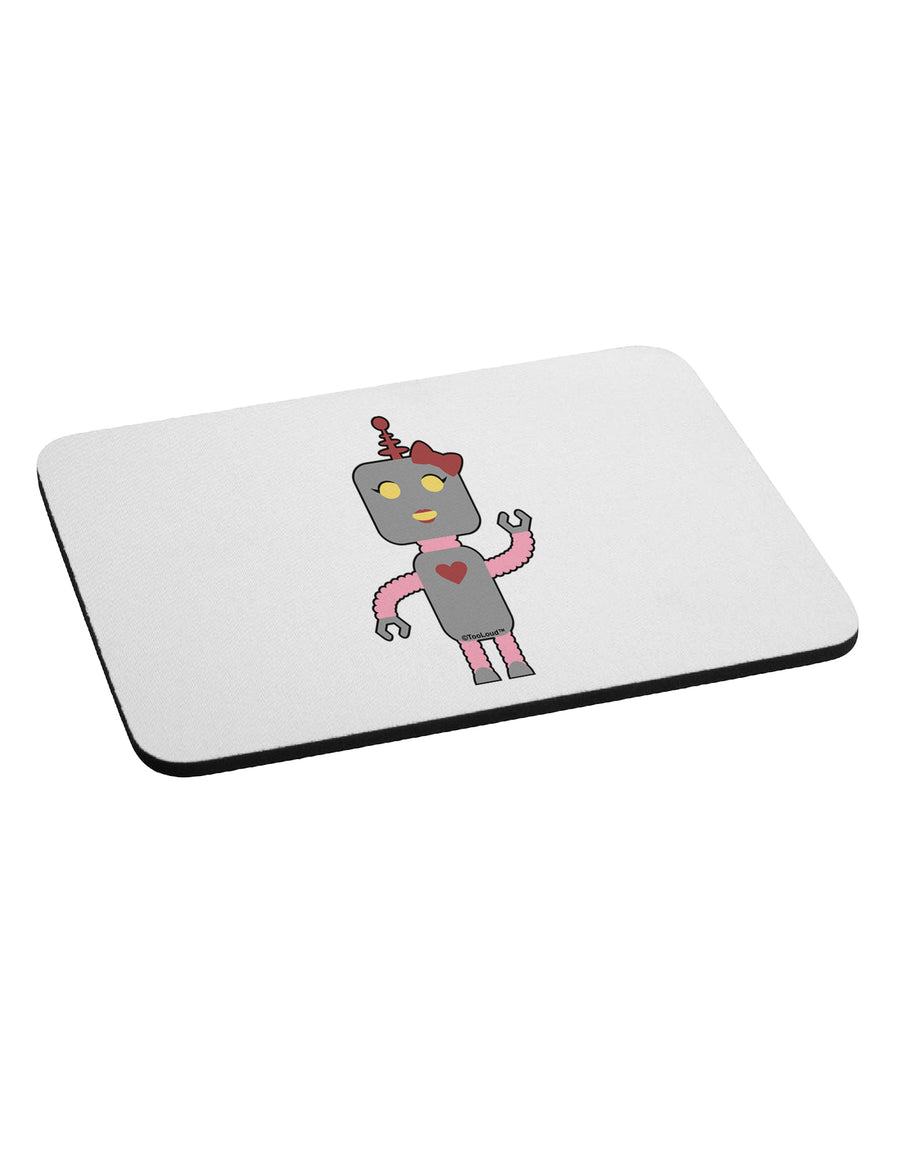 Cute Robot Female Mousepad by TooLoud-TooLoud-White-Davson Sales