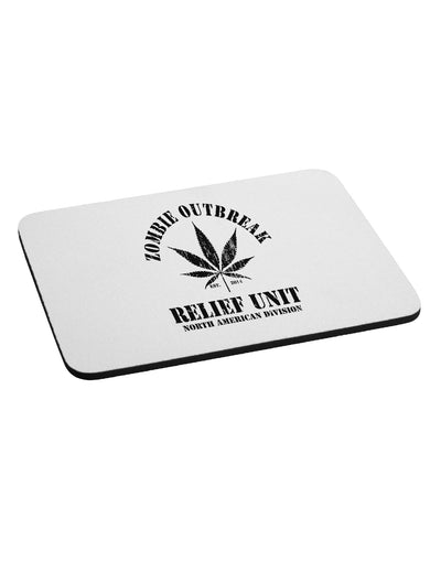 Zombie Outbreak Relief Unit - Marijuana Mousepad-TooLoud-White-Davson Sales