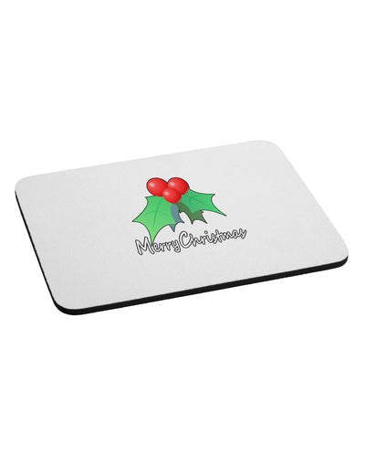 Mistletoe Merry Christmas Text Mousepad-TooLoud-White-Davson Sales