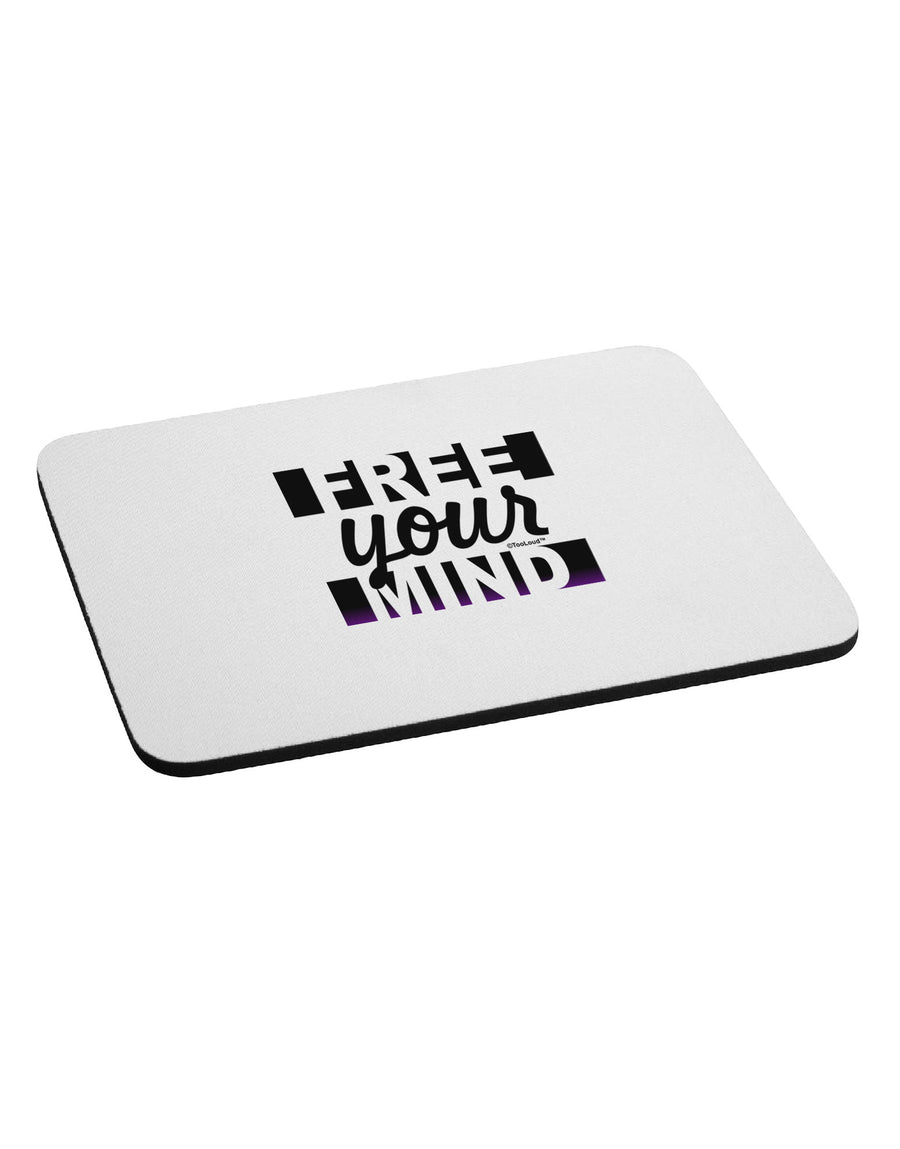 Free Your Mind Text Mousepad-TooLoud-White-Davson Sales