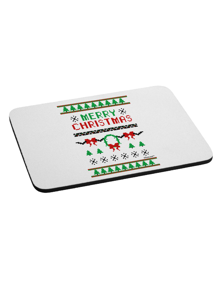 Merry Christmas Ugly Christmas Sweater Mousepad-TooLoud-White-Davson Sales