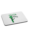 Peace Man Alien Mousepad-TooLoud-White-Davson Sales