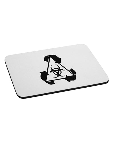 Recycle Biohazard Sign Black and White Mousepad by TooLoud-TooLoud-White-Davson Sales