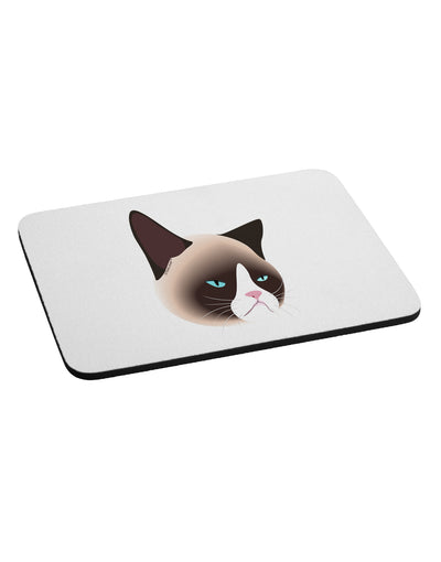 Cute Disgruntled Siamese Cat Mousepad-TooLoud-White-Davson Sales