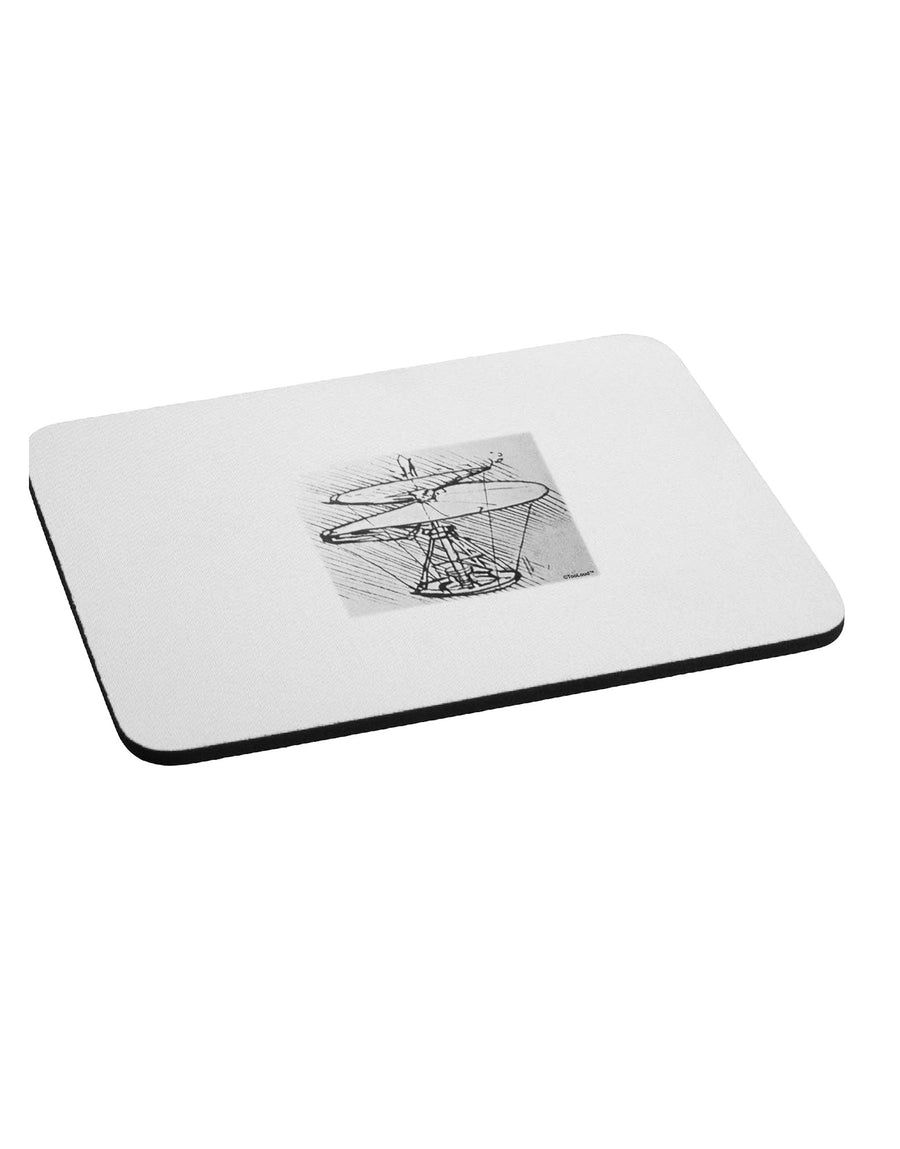 Helicopter Sketch Mousepad-TooLoud-White-Davson Sales