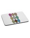 Dia de los Muertos Calaveras Sugar Skulls Mousepad-TooLoud-White-Davson Sales